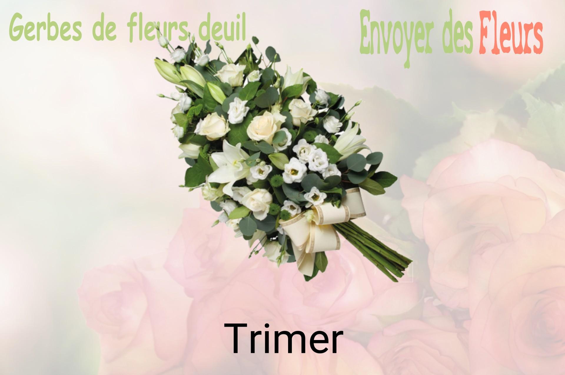 Gerbe de fleurs de deuil livrée à Trimer